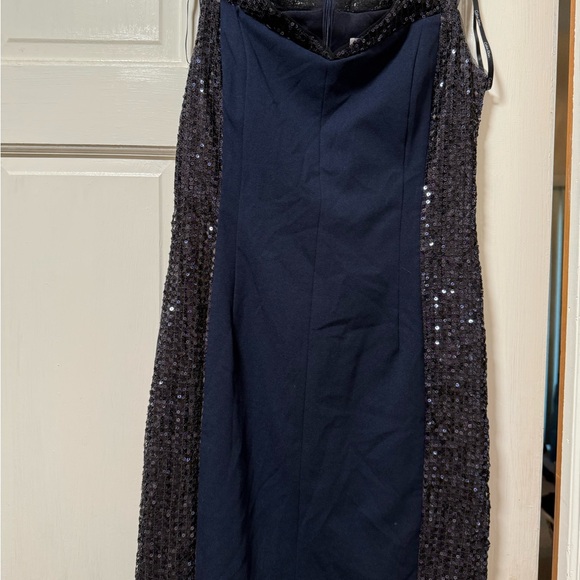Calvin Klein Dresses & Skirts - Calvin Klein Blue and Silver Sequin Sheath Dress